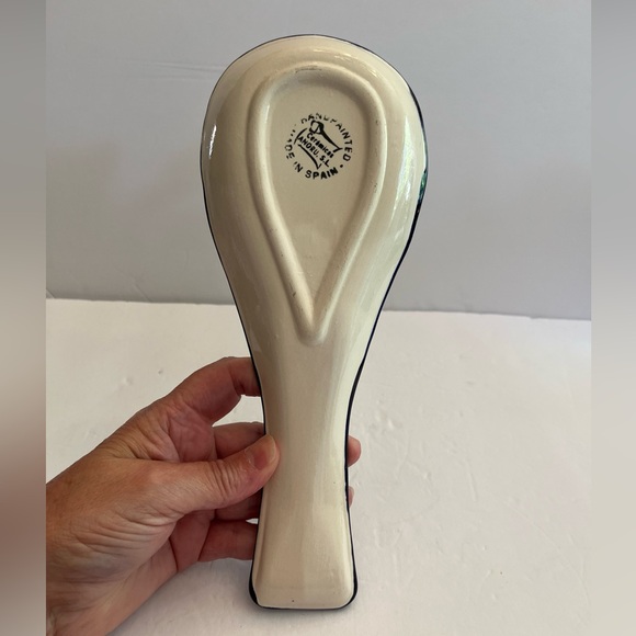 ANORU, S.L Ceramicas Hand Painted Ceramic Spoon Rest Made in SPAIN - Picture 6 of 8